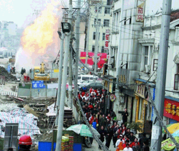 武汉天然气管道爆炸