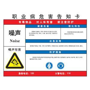 LAB0500 职业病危害告知卡（噪声）