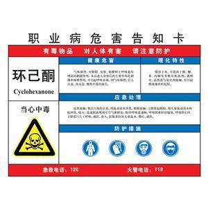 LAB0531 职业病危害告知卡（环己酮）