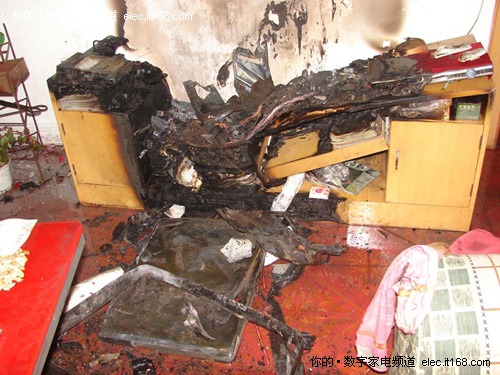 等离子电视机爆炸 引发火灾