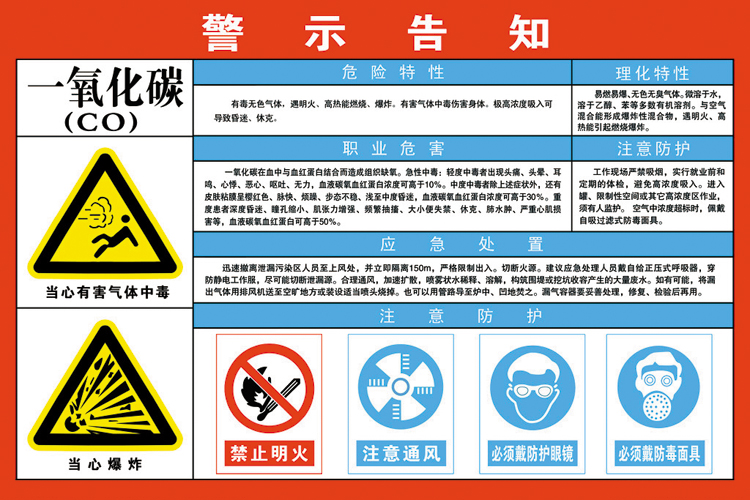 一氧化碳的职业危害及防护