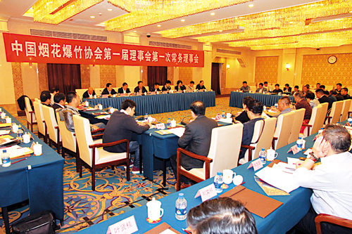 烟花爆竹协会召开第一届理事会第一次常务理事会