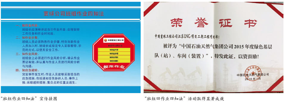 “班组作业四知法”应用实践